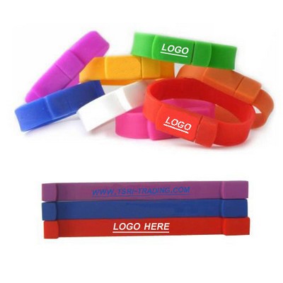 Silicone Wristband w/USB Flash Drive