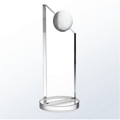 Crystal Apex Globe Award, Medium (3-3/8"x8-3/8"H)