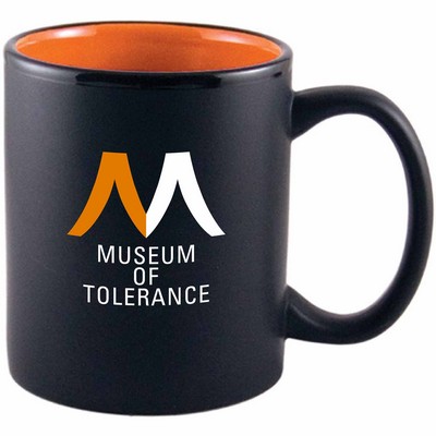 11 Oz. Two-Tone Matted C-Handle Mug