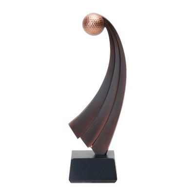 Golf Award, Bronze Metalic Finish - 10"