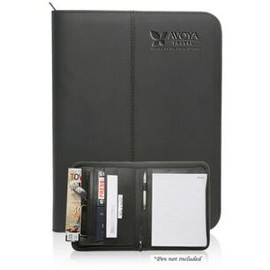 Zippered Black Leather Portfolios (10"x13.25")