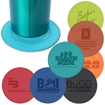 iPosh PU Leather Round Coaster