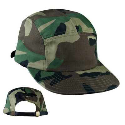 Forest Green Woodland Camo Camper Cap