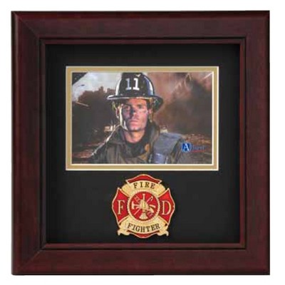 Fire Fighter Medallion Picture Frame (8"x8")