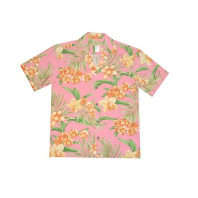 Hawaiian Tropical Print 100% Rayon Silky Feel Bahama Shirt