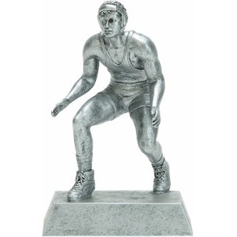 Signature Silver Wrestler Figurine - 8"