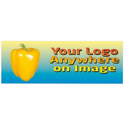 Yellow Bell Pepper Panoramic Photo Badge/Button w/ Metal Pin (1.625"x4.625")