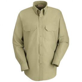 Red Kap™ Men's Long Sleeve Solid Dress Uniform Shirt - Light Tan