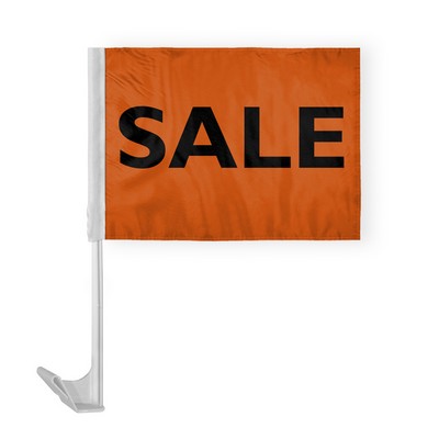 Sale Car Flags 12x16 inch (Orange & Black)