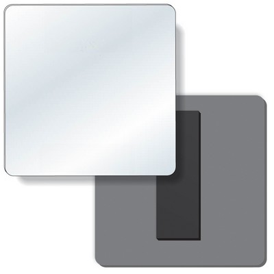 .040 Shatterproof Copolyester Plastic Mirror / with magnetic back (4" x 4")