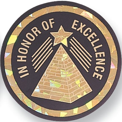 In Honor of Excellence Mylar Medallion Insert Disc