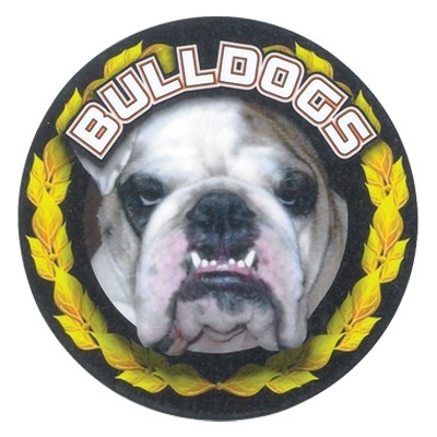 2" Bulldogs Mascot Mylar Medallion Insert Disc