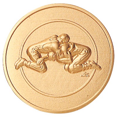 2" Wrestling Stamped Medallion Insert Disc