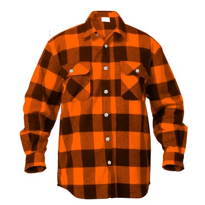 Orange Extra Heavyweight Flannel Shirt (2XL, 3XL, 4XL)