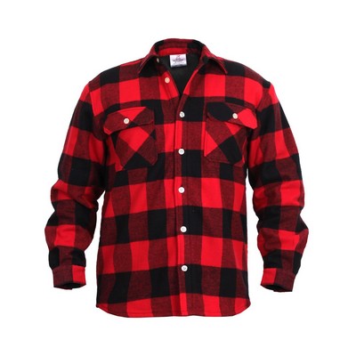 Red Plaid Fleece Lined Flannel Shirt (S to XL)