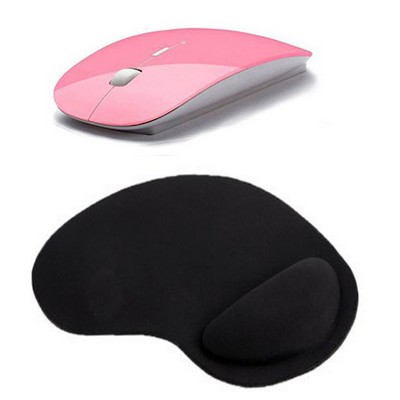 Kidder 2.4GHz Wireless Mouse + Wrist Rest Mouse Pad