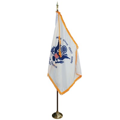 7' Pole & 3' x 5' Flag - Coast Guard Indoor Presentation Set