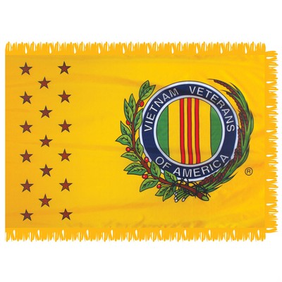 Vietnam Veterans of America 3' x 5' Indoor Flag with Pole Sleeve and Fringe