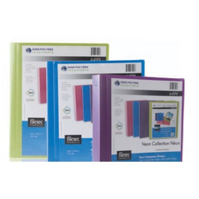 1" Assorted Neon EZ View 3-Ring View Binder