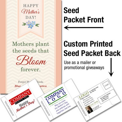 Mother's Day - Forget-Me-Not (blue)/ Mailable Seed Packet - Custom Printed Back