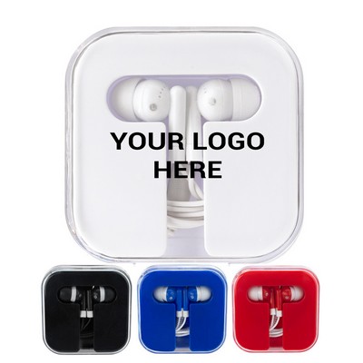 Ear Phones In Protective Travel Case