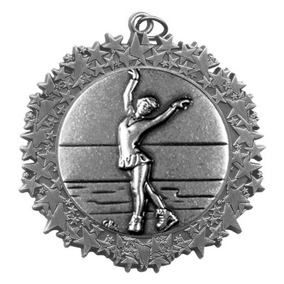 Stock Star Border 2 3/4" Medal- Skating Female