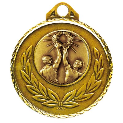 Stock Diamond Wreath 2" Medal -Victory Male