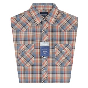 Wrangler® Men's Plaid Dress Western Snap Long Sleeve Shirt