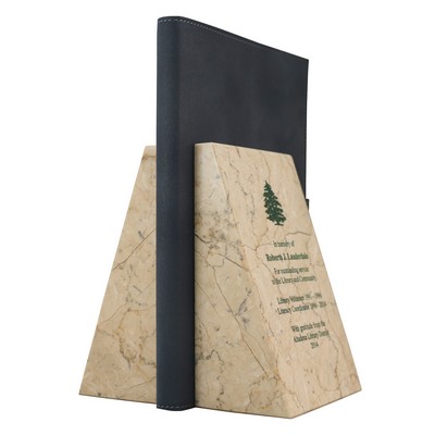 Botticino Beige Tapered Marble Book Ends