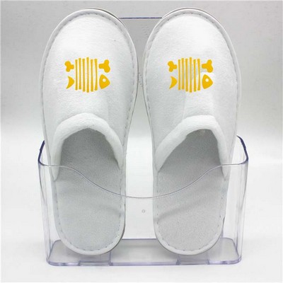 Disposable Velvet Close-Toe Hotel Slipper