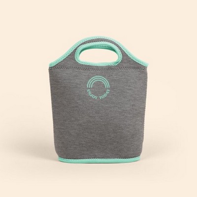 Venti Heathered Jersey Knit Neoprene Lunch Bag