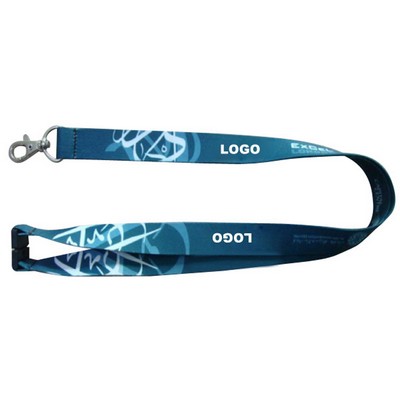 3/4"Sublimation Lanyard w/Lobster Clip and Buckle