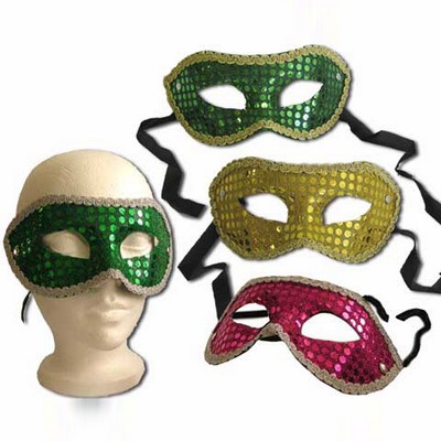 Sequin Mask w/Tie Ribbon