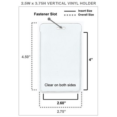 Vertical Badge Holder (2 1/4"x3 3/5")