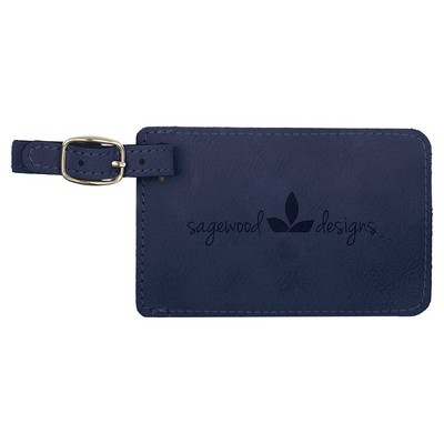 Leatherette Luggage Tag - Blue