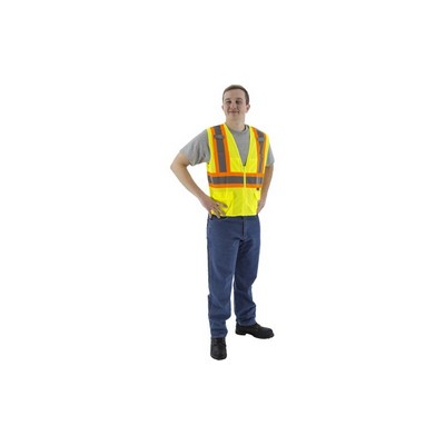 Majestic 75-3209 Hi-Viz Mesh Vest with DOT Striping, ANSI 2