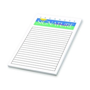 100 Sheet Non Sticky Note Pad - 4 Color Process (3 3/4"x5 3/4")