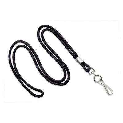 1/8" Blank Round Cord Stock Lanyard w/ Swivel J-Clip