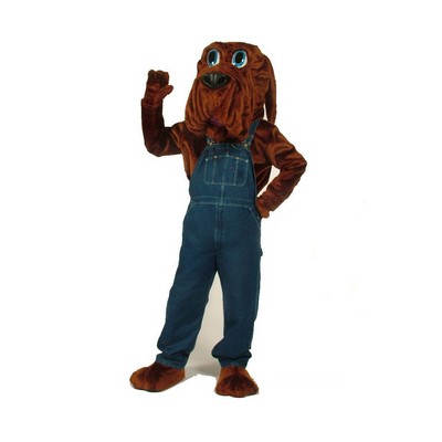 Bloodhound w/Clothing Mascot Costume