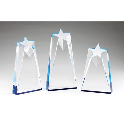 Small Blue Acrylic Shooting Star Award