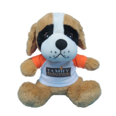 10" Bailey St. Bernard Dog Stuffed Animal w/ T-shirt (10")