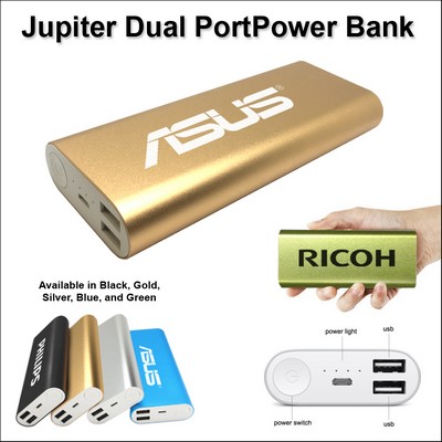 Jupiter Dual Port Power Bank 10000 mAh - Gold