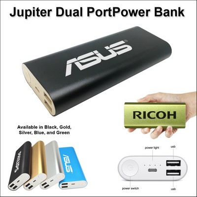 Jupiter Dual Port Power Bank 12000 mAh - Black