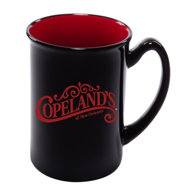 16 Oz. Black Marco Two-Tone Mug w/Red Interior