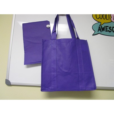 Purple Non Woven Grocery Tote