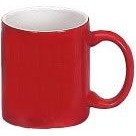 11 Oz. Two Tone C-Handle Mug (White/ Hilo Red)