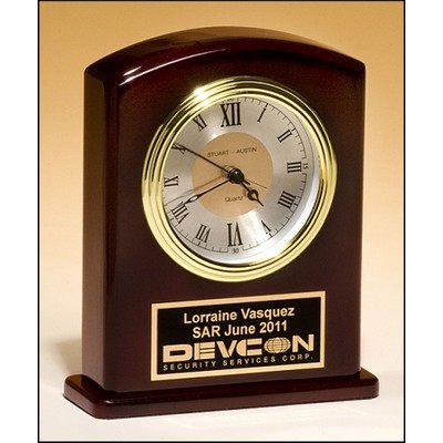 High Gloss Rosewood Clock Award (5.25"x6.75")