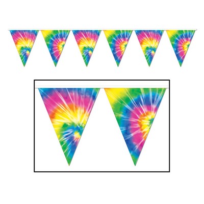 Tie-Dyed Pennant Banner