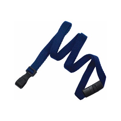 3/8" Bamboo Blank Breakaway Lanyard (Navy Blue)