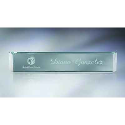 Jade Glass Name Plate